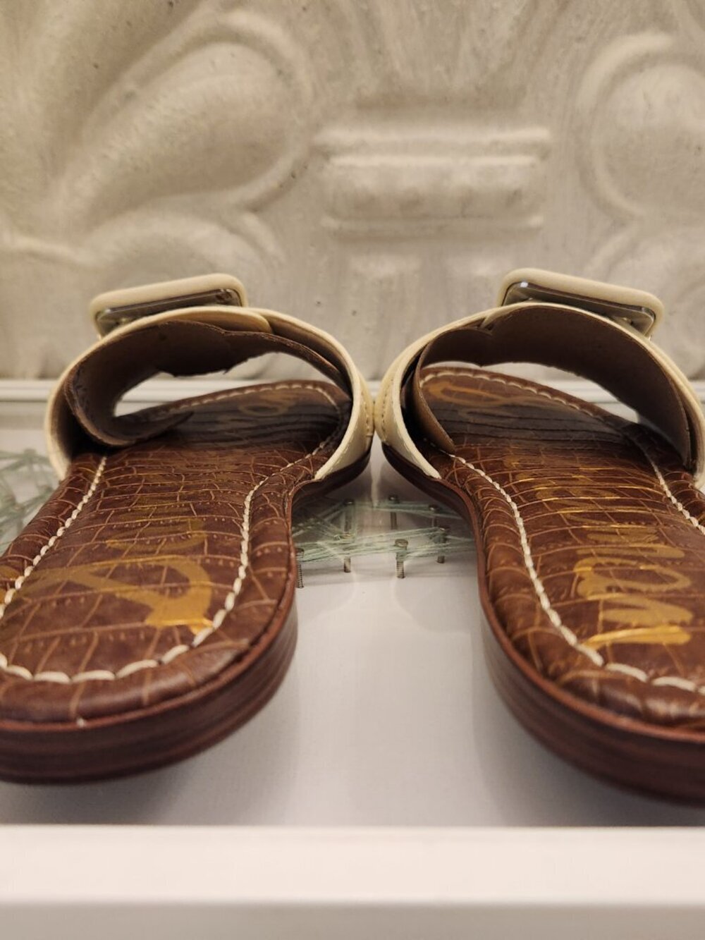 Sam Edelman "Gaige" Ivory Leather Sandals. NIB. Size: various - Picture 5 of 11